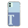 スリムプロテクションケース［ オリジナル - initial two tone - T blue ］