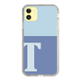 スリムプロテクションケース［ オリジナル - initial two tone - T blue ］