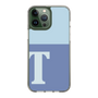 スリムプロテクションケース［ オリジナル - initial two tone - T blue ］