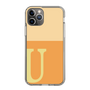 スリムプロテクションケース［ オリジナル - initial two tone - U orange ］
