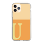 スリムプロテクションケース［ オリジナル - initial two tone - U orange ］