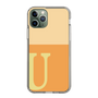スリムプロテクションケース［ オリジナル - initial two tone - U orange ］
