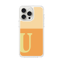 スリムプロテクションケース［ オリジナル - initial two tone - U orange ］