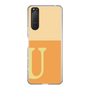 スリムプロテクションケース［ オリジナル - initial two tone - U orange ］