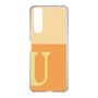 スリムプロテクションケース［ オリジナル - initial two tone - U orange ］