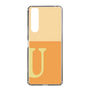 スリムプロテクションケース［ オリジナル - initial two tone - U orange ］