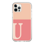 スリムプロテクションケース［ オリジナル - initial two tone - U pink ］