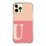 スリムプロテクションケース［ オリジナル - initial two tone - U pink ］
