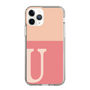 スリムプロテクションケース［ オリジナル - initial two tone - U pink ］