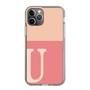 スリムプロテクションケース［ オリジナル - initial two tone - U pink ］