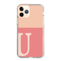 スリムプロテクションケース［ オリジナル - initial two tone - U pink ］