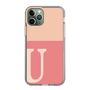 スリムプロテクションケース［ オリジナル - initial two tone - U pink ］