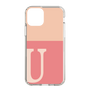 スリムプロテクションケース［ オリジナル - initial two tone - U pink ］