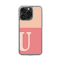スリムプロテクションケース［ オリジナル - initial two tone - U pink ］