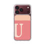 スリムプロテクションケース［ オリジナル - initial two tone - U pink ］