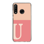 スリムプロテクションケース［ オリジナル - initial two tone - U pink ］
