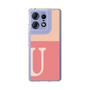 スリムプロテクションケース［ オリジナル - initial two tone - U pink ］