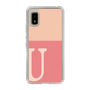 スリムプロテクションケース［ オリジナル - initial two tone - U pink ］