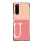 スリムプロテクションケース［ オリジナル - initial two tone - U pink ］