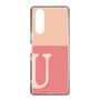 スリムプロテクションケース［ オリジナル - initial two tone - U pink ］