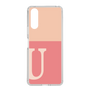 スリムプロテクションケース［ オリジナル - initial two tone - U pink ］