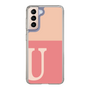 スリムプロテクションケース［ オリジナル - initial two tone - U pink ］