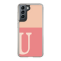 スリムプロテクションケース［ オリジナル - initial two tone - U pink ］