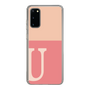 スリムプロテクションケース［ オリジナル - initial two tone - U pink ］