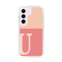 スリムプロテクションケース［ オリジナル - initial two tone - U pink ］