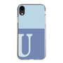 スリムプロテクションケース［ オリジナル - initial two tone - U blue ］