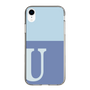 スリムプロテクションケース［ オリジナル - initial two tone - U blue ］