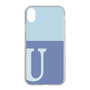 スリムプロテクションケース［ オリジナル - initial two tone - U blue ］