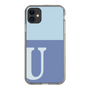 スリムプロテクションケース［ オリジナル - initial two tone - U blue ］