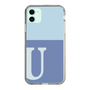 スリムプロテクションケース［ オリジナル - initial two tone - U blue ］
