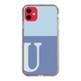 スリムプロテクションケース［ オリジナル - initial two tone - U blue ］