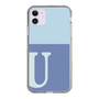 スリムプロテクションケース［ オリジナル - initial two tone - U blue ］