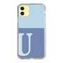 スリムプロテクションケース［ オリジナル - initial two tone - U blue ］