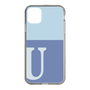スリムプロテクションケース［ オリジナル - initial two tone - U blue ］