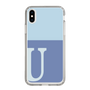 スリムプロテクションケース［ オリジナル - initial two tone - U blue ］