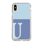 スリムプロテクションケース［ オリジナル - initial two tone - U blue ］