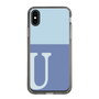 スリムプロテクションケース［ オリジナル - initial two tone - U blue ］