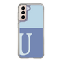 スリムプロテクションケース［ オリジナル - initial two tone - U blue ］