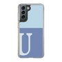 スリムプロテクションケース［ オリジナル - initial two tone - U blue ］