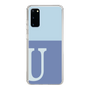 スリムプロテクションケース［ オリジナル - initial two tone - U blue ］
