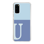 スリムプロテクションケース［ オリジナル - initial two tone - U blue ］