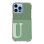 スリムプロテクションケース［ オリジナル - initial two tone - U green ］