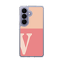 スリムプロテクションケース［ オリジナル - initial two tone - V pink ］