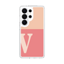 スリムプロテクションケース［ オリジナル - initial two tone - V pink ］