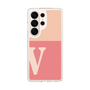 スリムプロテクションケース［ オリジナル - initial two tone - V pink ］