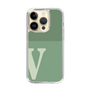 スリムプロテクションケース［ オリジナル - initial two tone - V green ］